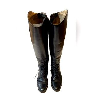 Effingham Leather Riding Field Boots Black Bond Boot CO Made in USA Size 7